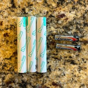 Quip toothbrush heads + AAA batteries